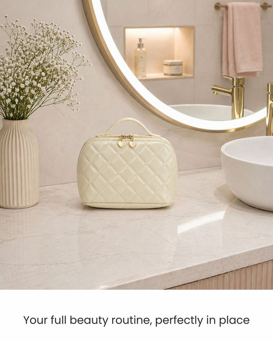 Travel Makeup Bag Vanilla Glow