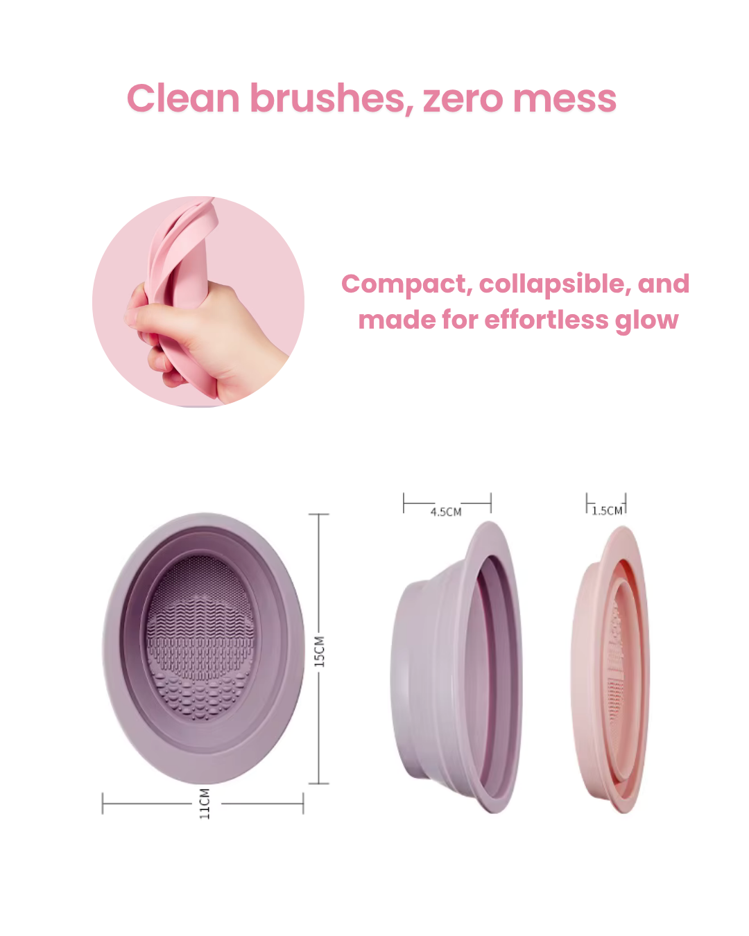 17pcs Pink Makeup Organizer Set – Glow & Go Edition | Joyvena