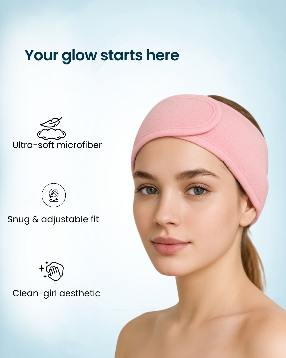 17pcs Baby Blue Makeup Organizer Set – Glow & Go Edition | Joyvena