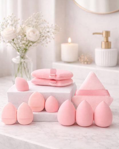 17pcs Beige Makeup Organizer Set – Glow & Go Edition | Joyvena