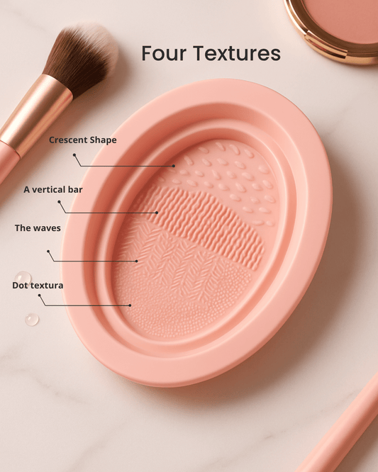 Collapsible Makeup Sponge & Brush Cleaning Bowl – Pink - Joyvena