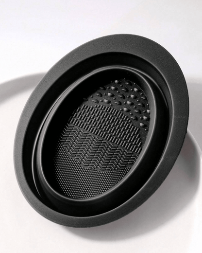 Collapsible Makeup Sponge & Brush Cleaning Bowl – Black - Joyvena