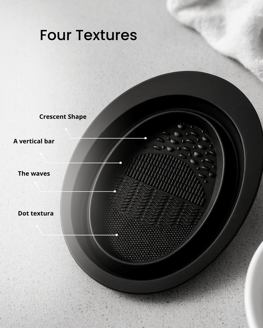 Collapsible Makeup Sponge & Brush Cleaning Bowl – Black - Joyvena