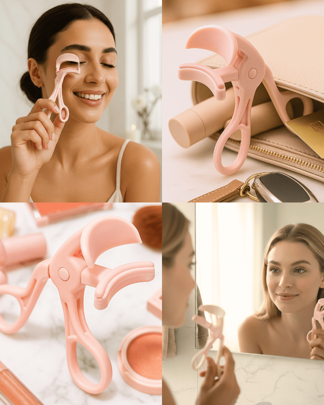 Compact Eyelash Curler Pink - Joyvena