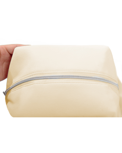 Beige 3-in-1 Quilted Makeup Bag Beauty Set