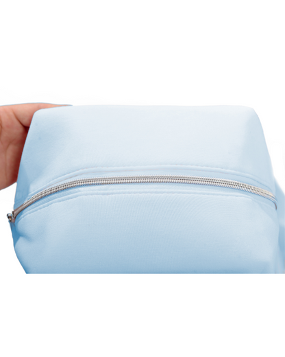 Baby Blue 3-in-1 Quilted Makeup Bag Beauty Set