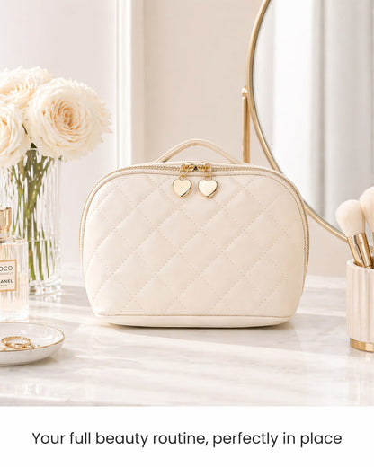 Travel Makeup Bag Soft Beige