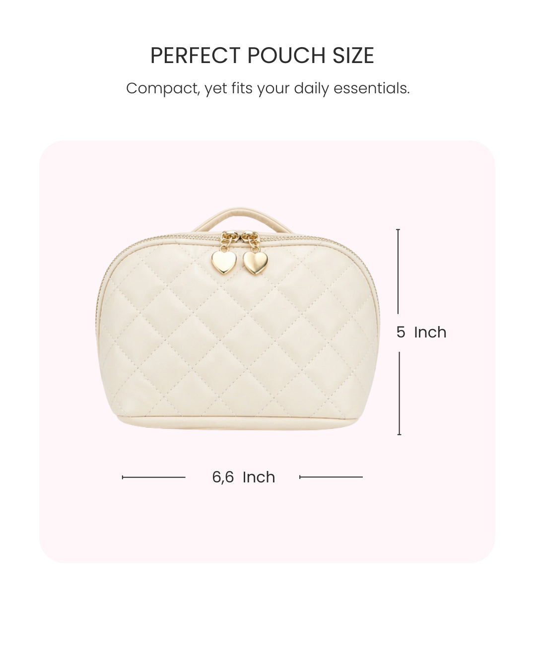 Travel Makeup Bag Soft Beige