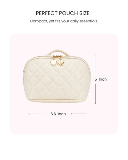 Travel Makeup Bag Soft Beige
