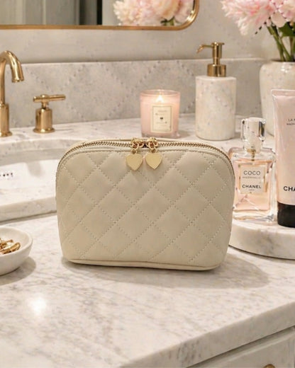 Travel Makeup Bag Soft Beige