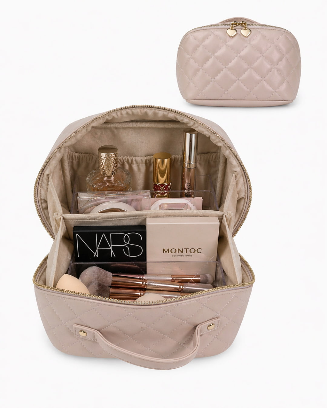 Travel Makeup Bag Nude Blush