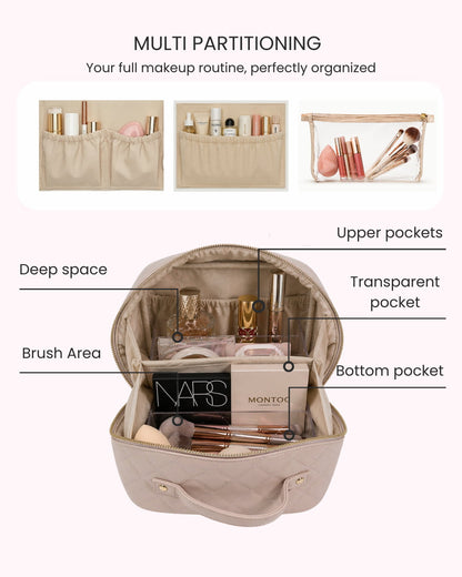 Travel Makeup Bag Nude Blush