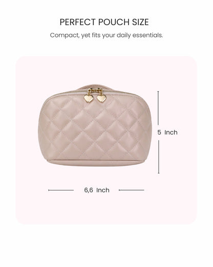 Travel Makeup Bag Nude Blush