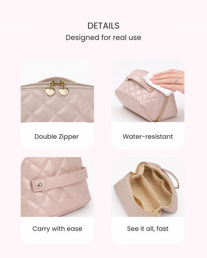 Travel Makeup Bag Nude Blush