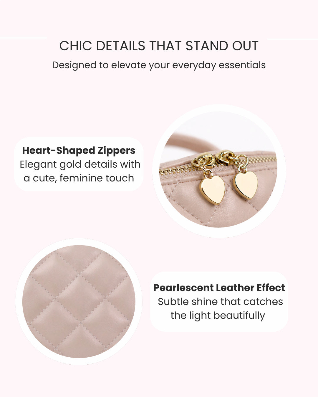 Travel Makeup Bag Nude Blush