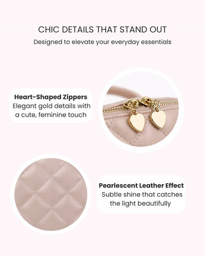 Travel Makeup Bag Nude Blush