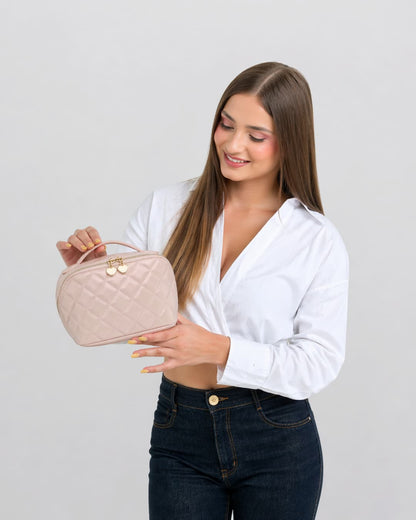 Travel Makeup Bag Nude Blush