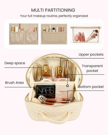 Travel Makeup Bag Vanilla Glow