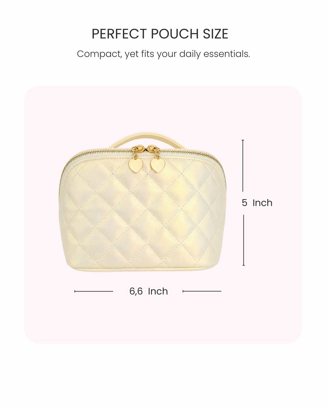 Travel Makeup Bag Vanilla Glow