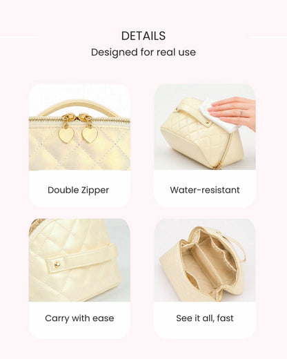 Travel Makeup Bag Vanilla Glow