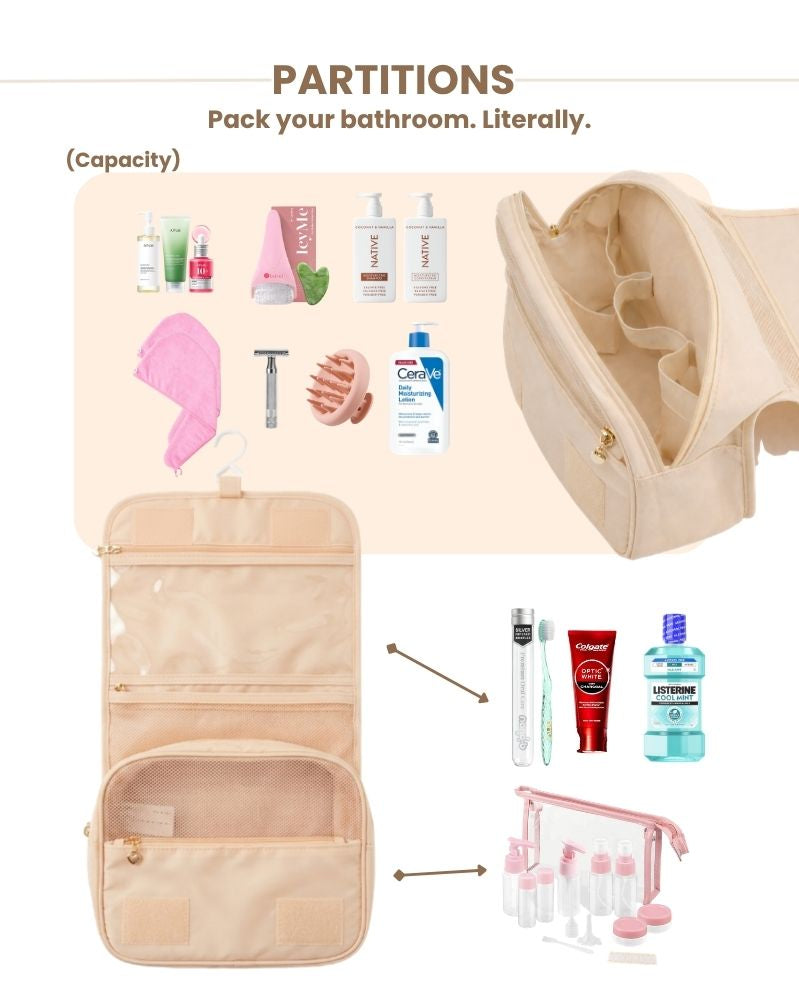 Travel Toiletry Bag Soft Peach