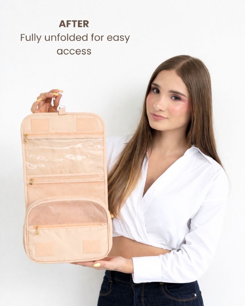 Travel Toiletry Bag Soft Peach