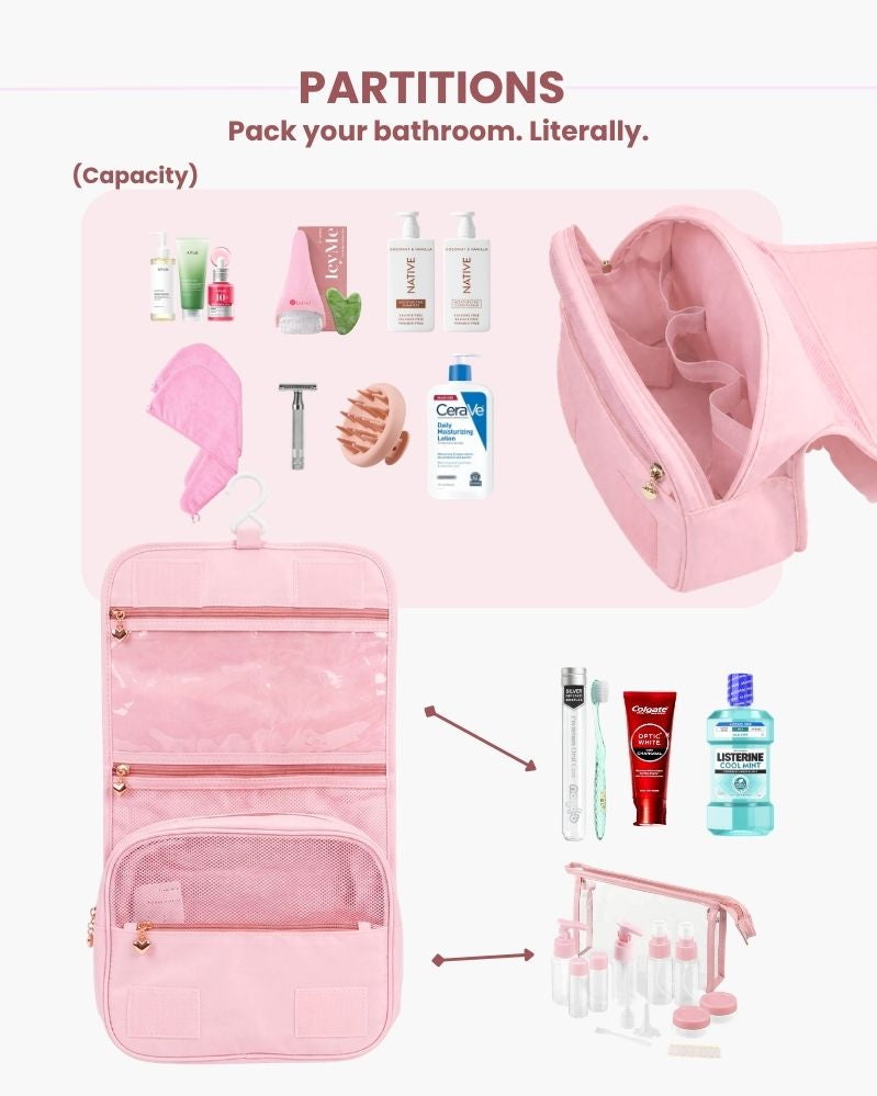 Travel Toiletry Bag Pink