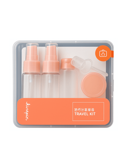 Travel Bottle Kit – 7pc Refillable Mini Set for Skincare & Haircare - Joyvena