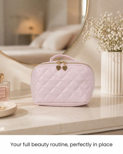Travel Makeup Bag Soft Pink