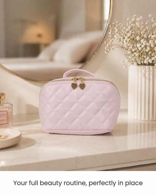 Travel Makeup Bag Soft Pink