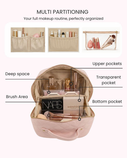 Travel Makeup Bag Soft Pink