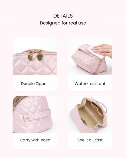 Travel Makeup Bag Soft Pink