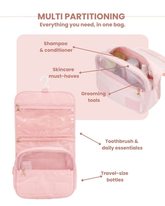 Travel Toiletry Bag Light Pink