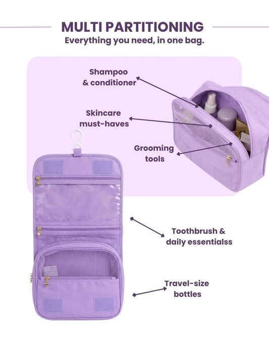 Toiletry Bag for Travel Lilac