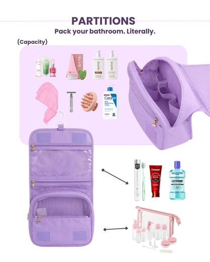 Toiletry Bag for Travel Lilac