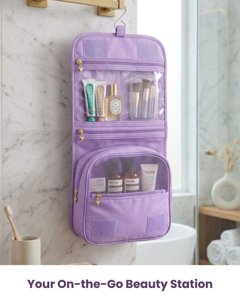 Toiletry Bag for Travel Lilac