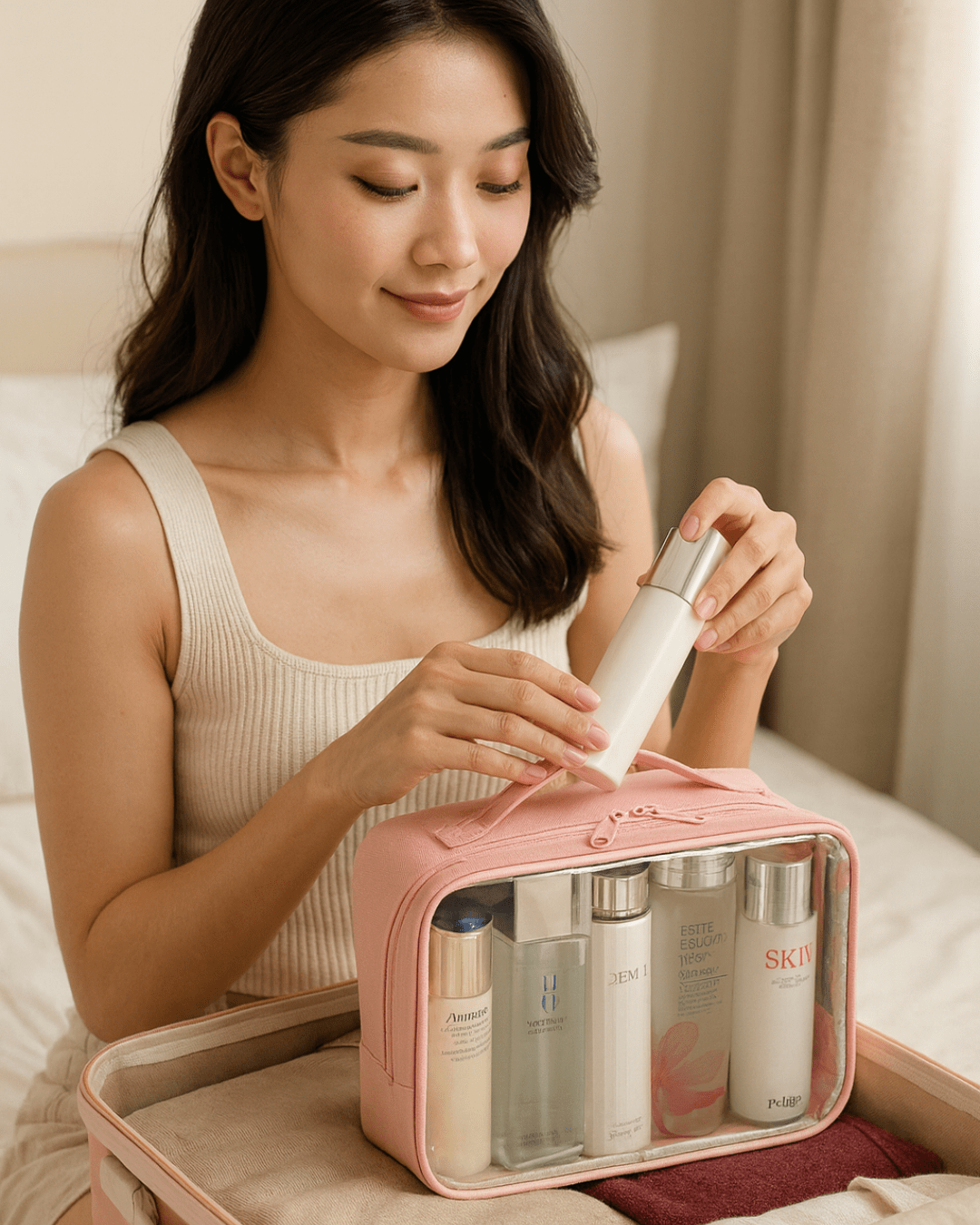 Travel Cosmetic Bag Pink - Joyvena