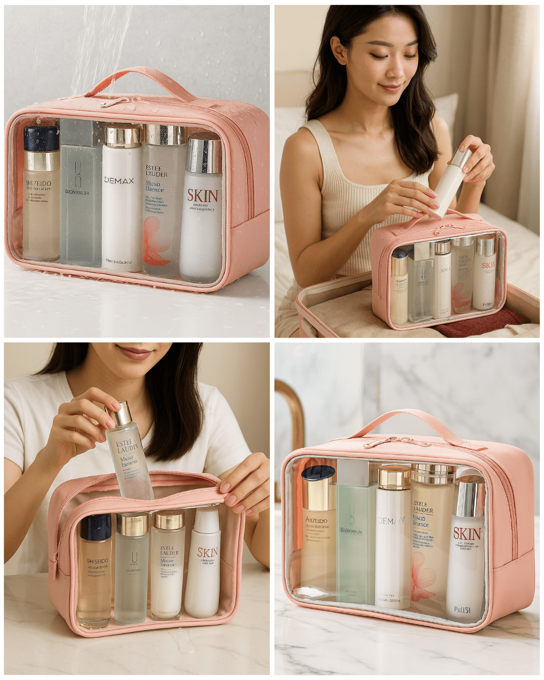 Travel Cosmetic Bag Pink - Joyvena