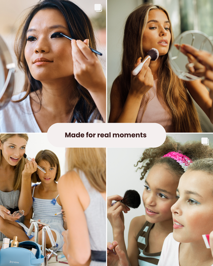 17pcs Baby Blue Makeup Organizer Set – Glow & Go Edition | Joyvena