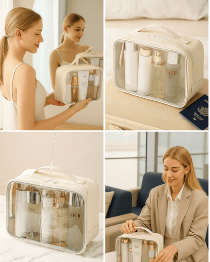 Travel Cosmetic Bag – Beige - Joyvena