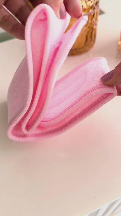 Soft Adjustable Spa Headband Pink