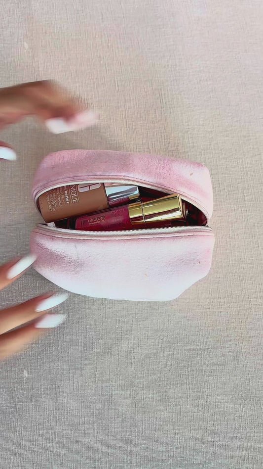 Black 3-in-1 Quilted Makeup Bag Beauty Set