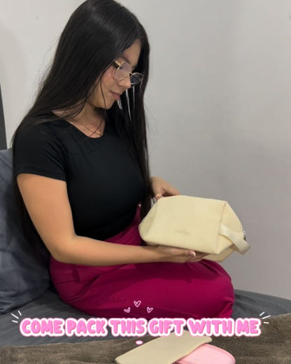 17pcs Beige Makeup Organizer Set – Glow & Go Edition | Joyvena